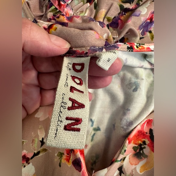 Anthro DOLAN Left Coast Mitzi Floral Blouse Top Shirt Pleated Ruffle Plus Size - Picture 11 of 14